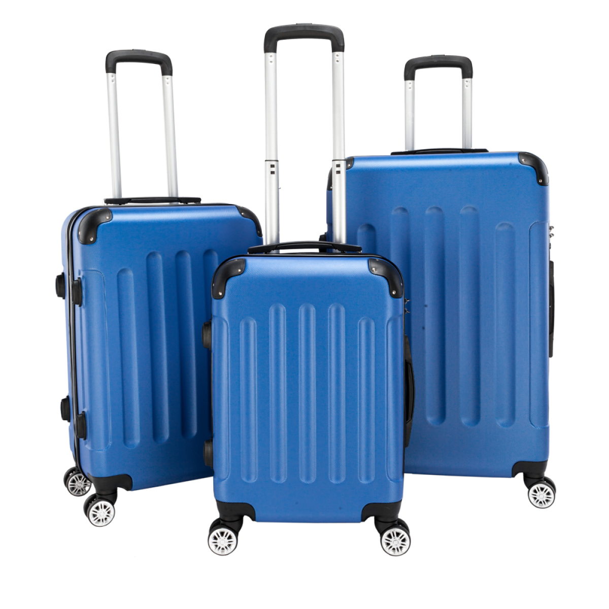 3 Pcs Suitcase Lightweight ABS Carry-on Hand Luggage 4 Spinner Wheels Trolley Case - Image 2