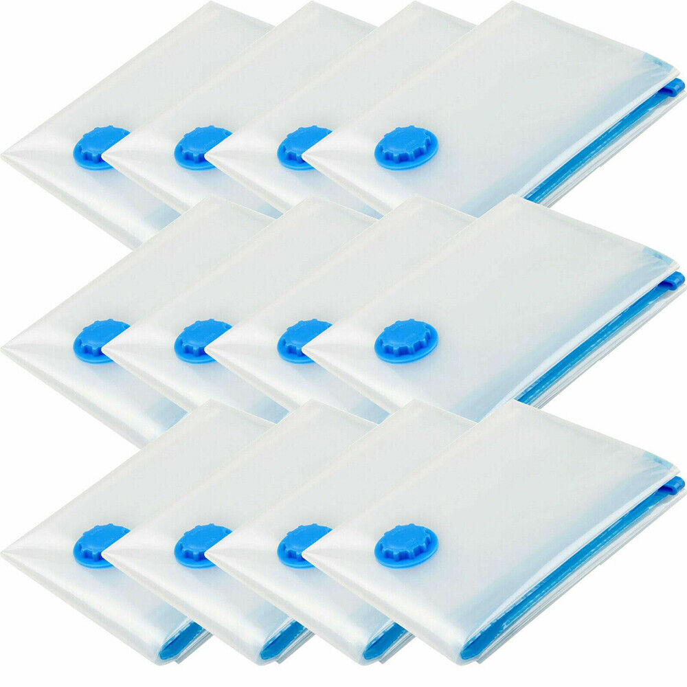 12 X STRONG VACUUM STORAGE SPACE SAVER SAVING VACUM VACCUM LARGE ORGANISER BAGS - Image 3