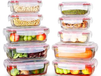10-Pack Glass Food Storage Containers/Lunch Boxes