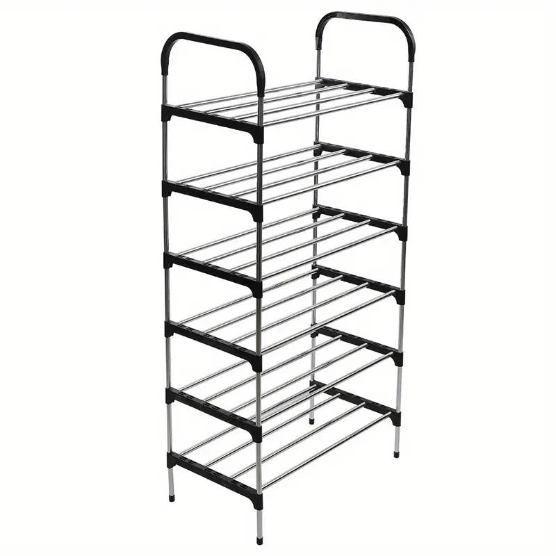 6-Tier Metal Shoe Rack – Freestanding Heavy Duty Storage Shelf for Shoes, Boots, and Accessories - Image 6