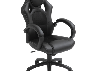 Executive Racing Swivel Gaming Office Chair PU Leather Computer Desk Chair Black
