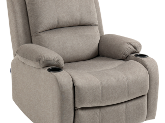 HOMCOM Recliner Armchair for Living Room, Recliner Chair with Cup Holder