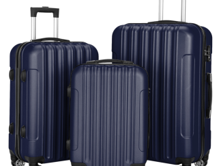 3 Pcs Suitcase Lightweight ABS Carry-on Hand Luggage 4 Spinner Wheels Trolley Case